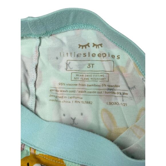 Little Sleepies Bamboo Rad Rabbits Pajama Pants Set Toddler 3T Easter Whimsygoth - Picture 5 of 7
